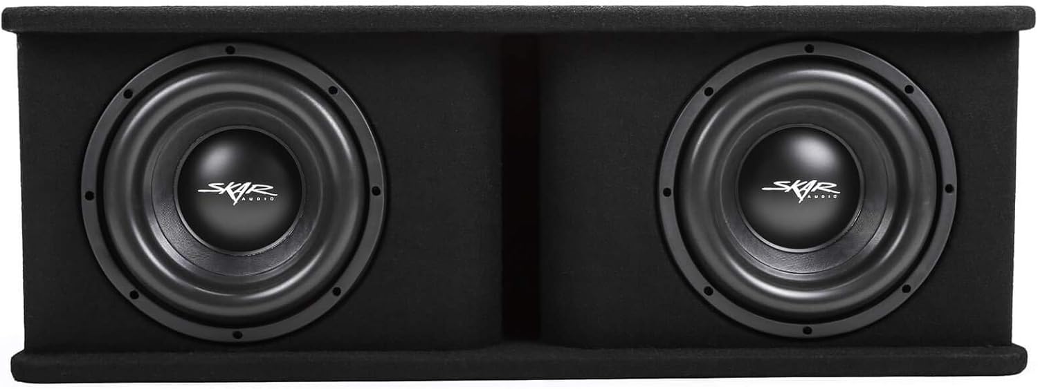 Dual 12" Subwoofer Bass Package with Loaded Enclosure and Amplifier D4052