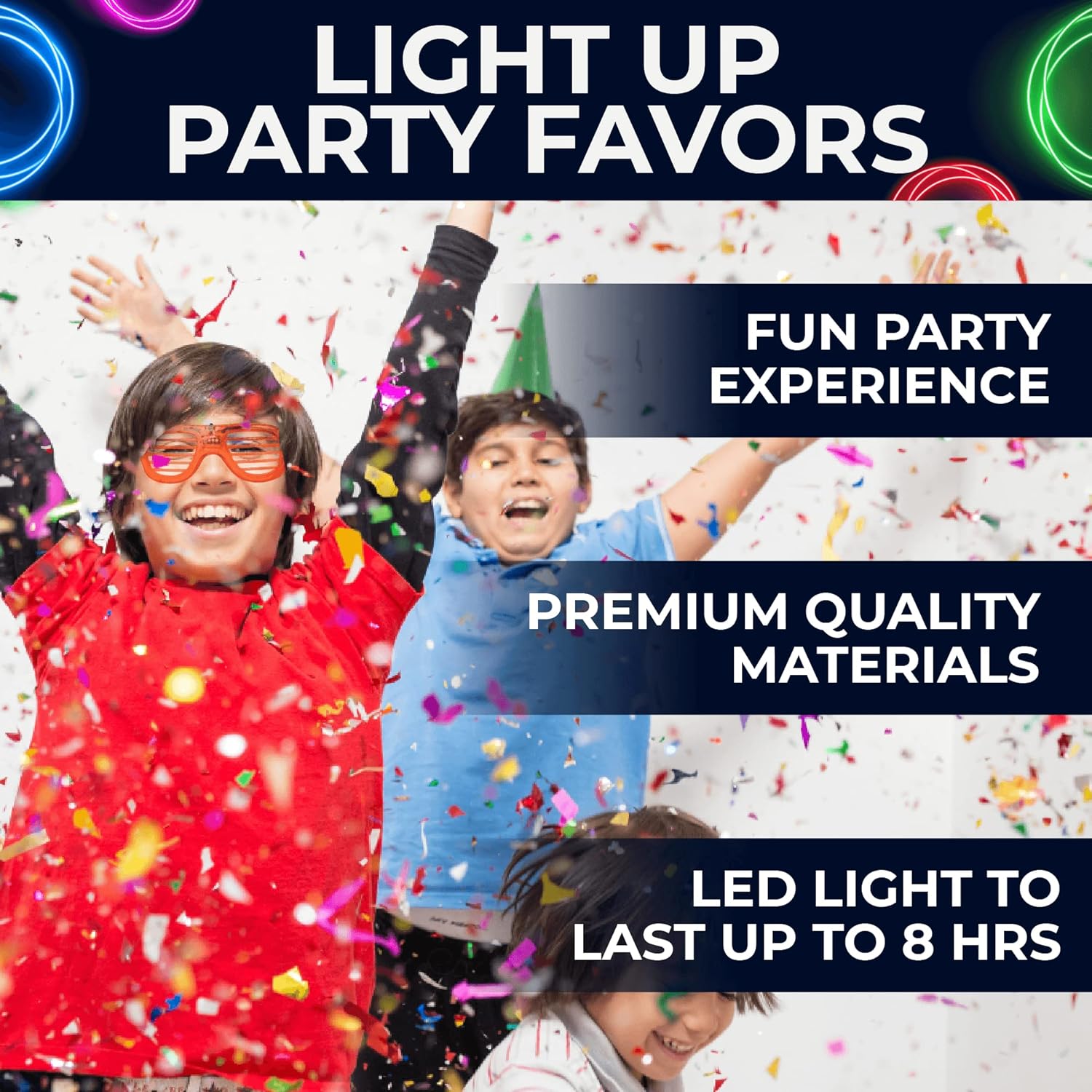 25 Pieces Glow in the Dark LED Glasses V300400