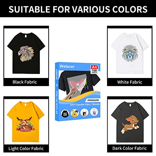 100 Sheets A4 Double Sided Thick Clear PET Heat Transfer Paper G156