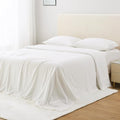 Beige Queen Size 4-Piece Brushed Microfiber Sheet Set with Deep Pocket Q378