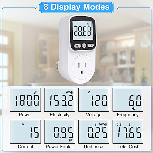 Watt Meter Power Meter Plug Electricity Usage Monitor E3575