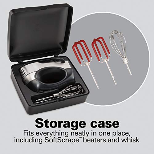 6 Speed Hand Mixer with Storage Case, 275W, Stainless Steel Q4428