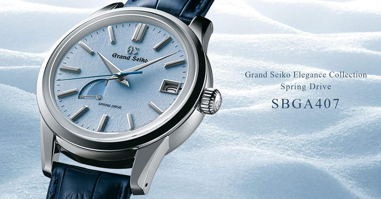 Blue Snowflake Dial Spring Drive Movement Watch H55724