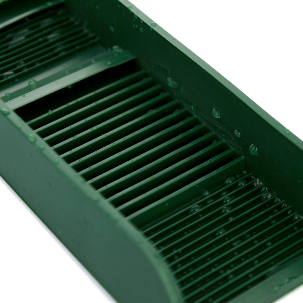 12" Pocket Mini Sluice Box with 3 Riffle TPR Rubber Groove Mat W69150
