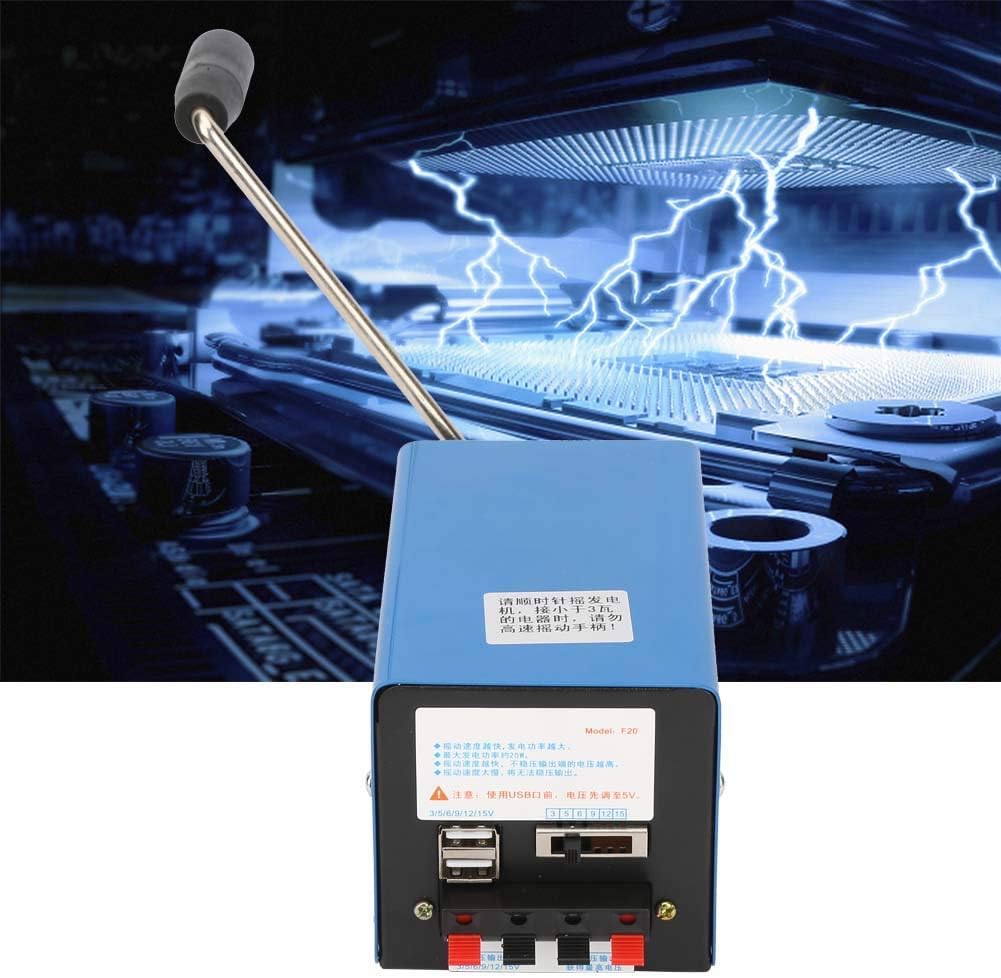 Hand Crank Generator USB Power Supply Y562