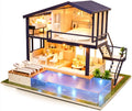 DIY Wooden Dollhouse Kit with Furniture, 1:24 Scale G404