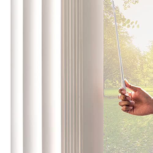 Blackout Vertical Blinds Oxford White Vinyl 78"W X 84"H Y462