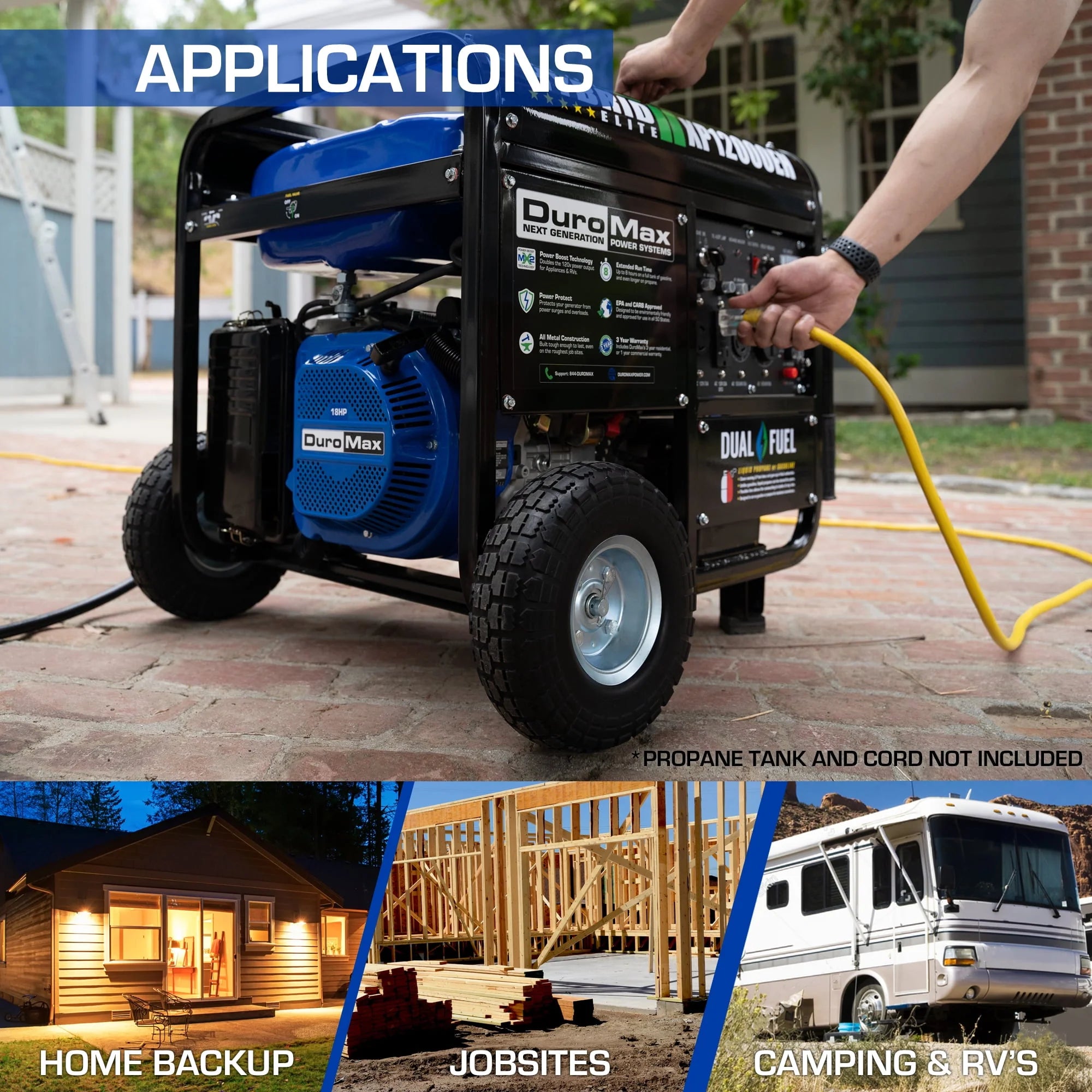 12,000 Watt Portable Dual Fuel Generator Z683391
