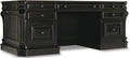 Black Leather Top Wood Desk H105082