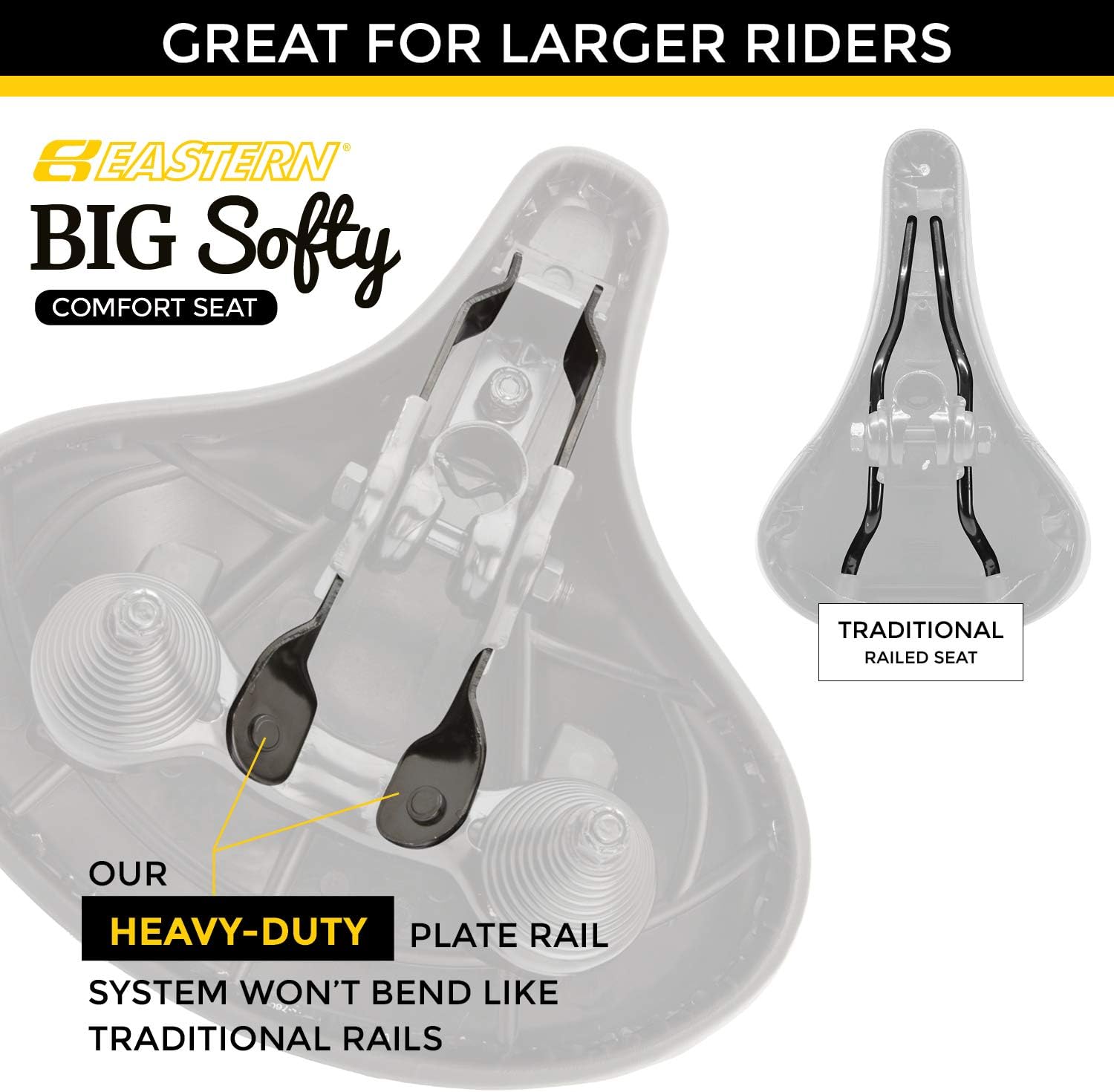Large Wide Padded Bicycle Saddle Y842