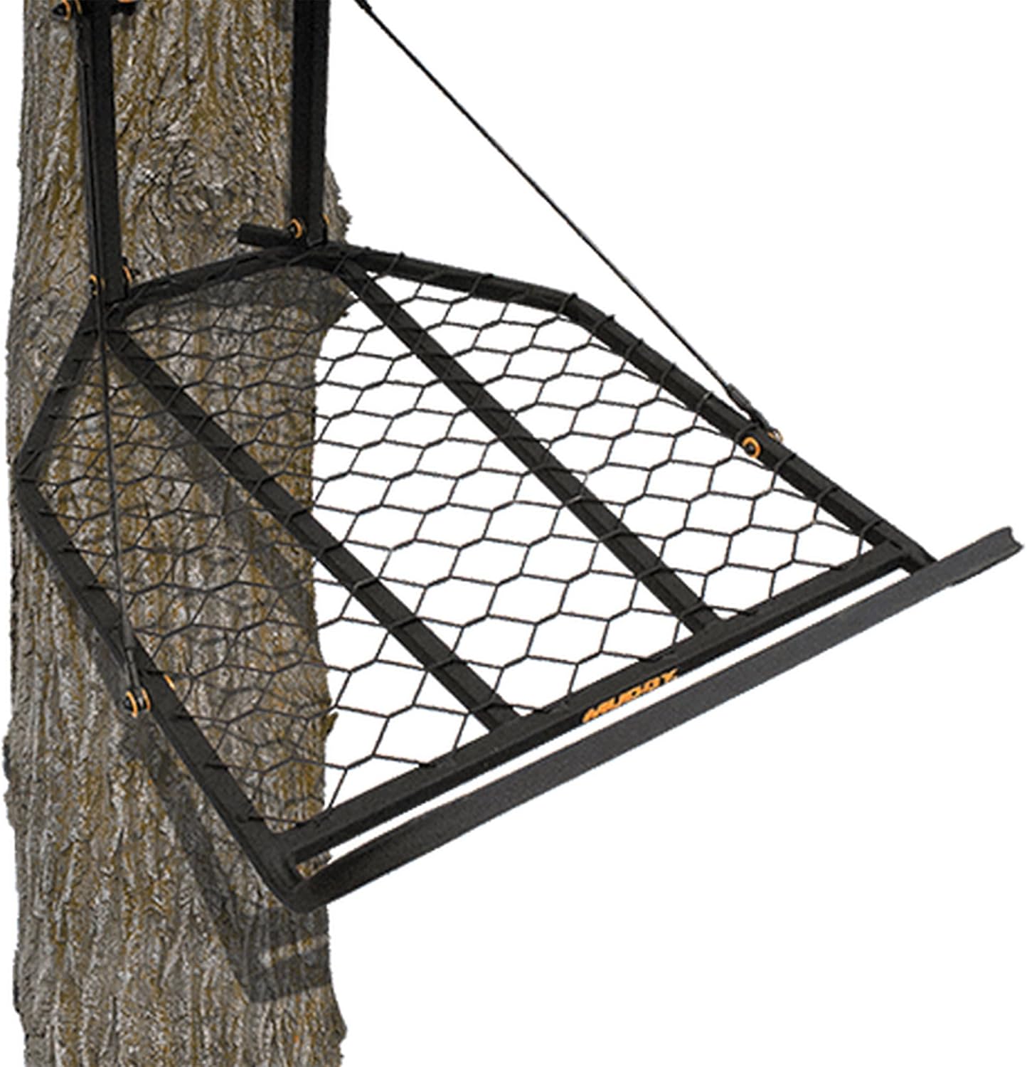 Durable Weather-Resistant Outdoor Hunting Tree Stand with Fixed Footrest & Seat, 300 Pound Maximum Capacity R70326