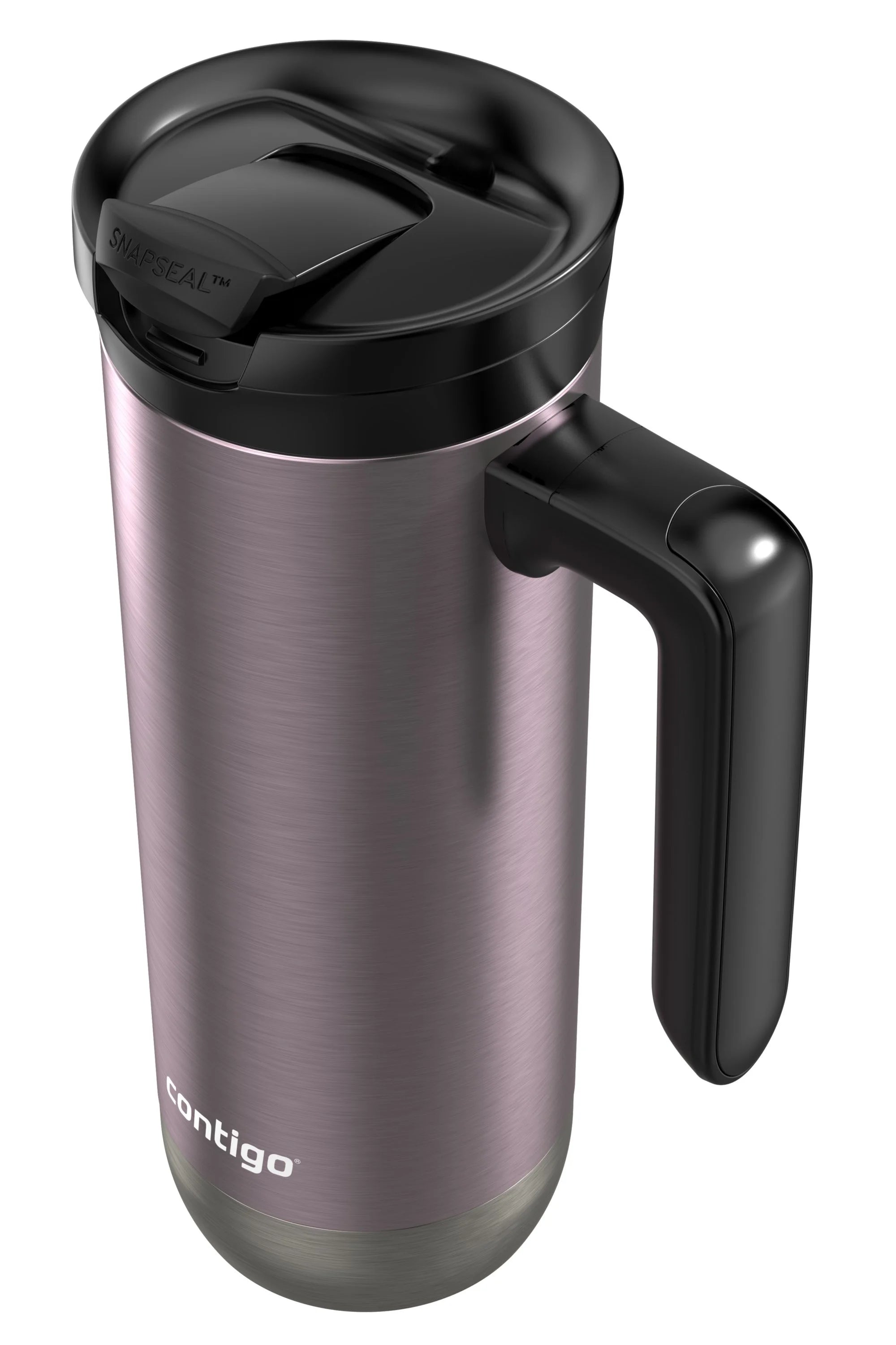 20 oz Insulated Stainless Steel Travel Mug with Handle in Pink N972242