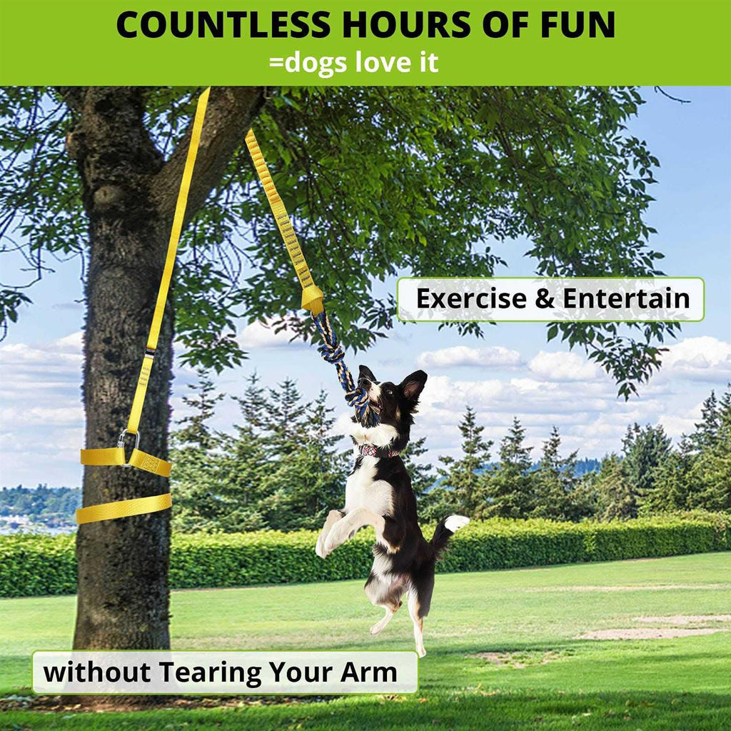 Dog Hanging Bungee Tug Toy Interactive Tether Tug-of-War J7426