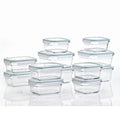 24 Piece Oven Microwave Safe Glass Food Storage Containers Set with Lids F38647
