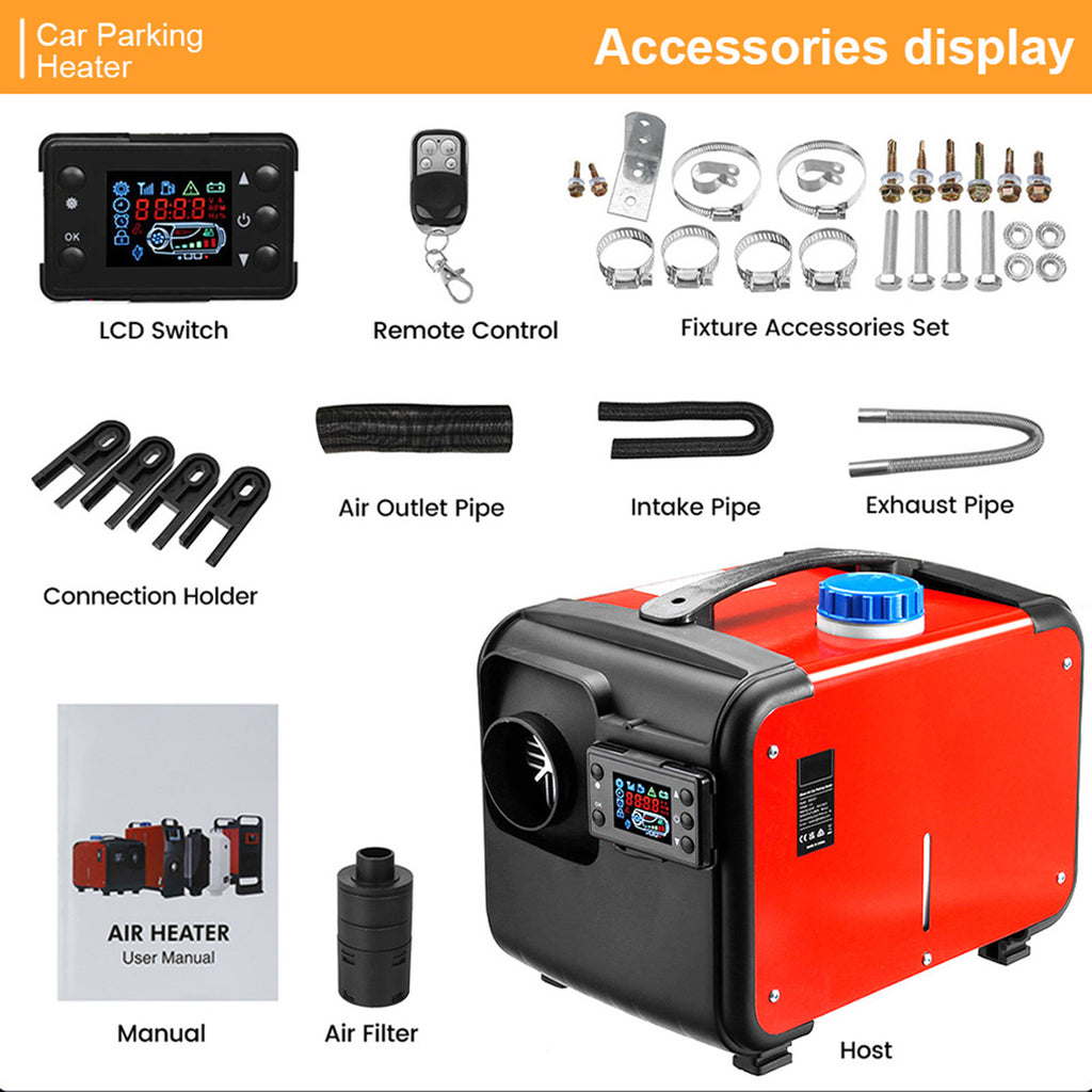 8KW Diesel Air Heater with LCD Display Remote Control W531296