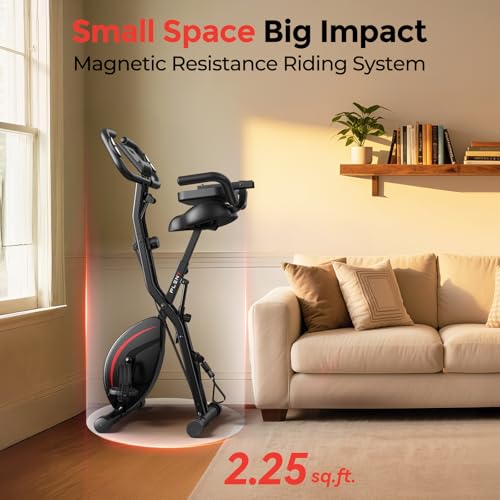 5 IN 1 Folding Exercise Bike with 6.6 LBS Flywheel Z485635
