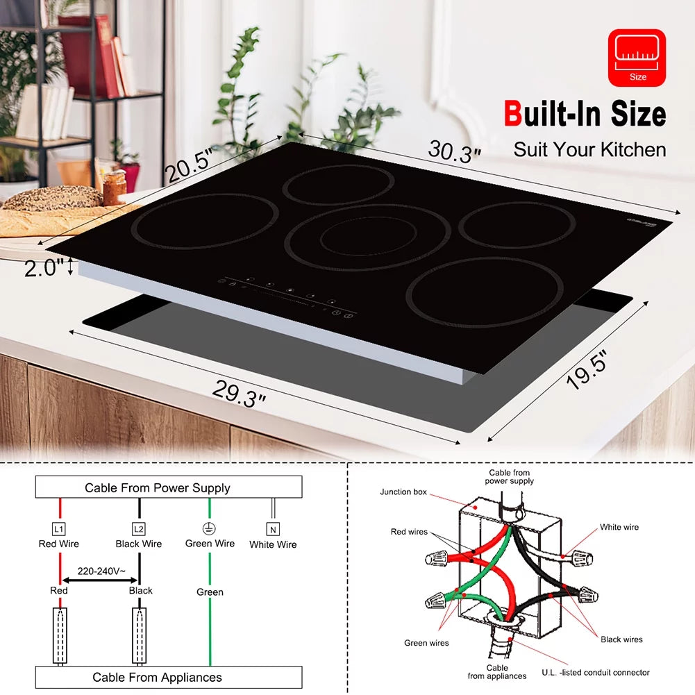 Black Electric Cooktop C270