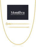 Solid 18k Gold Over 925 Sterling Silver Chain Necklace Y325