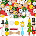 202 Pcs Christmas Wooden Beads Craft Kit H52625