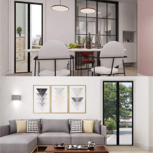 Transparent Insulated Door Curtain, Magnetic Thermal Door Cover, Self-Closing Magnetic Screen Door, Fits Doors up to 38" x 82" M3627