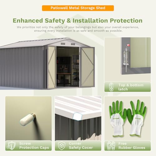 Brown Metal Outdoor Storage Shed V79319