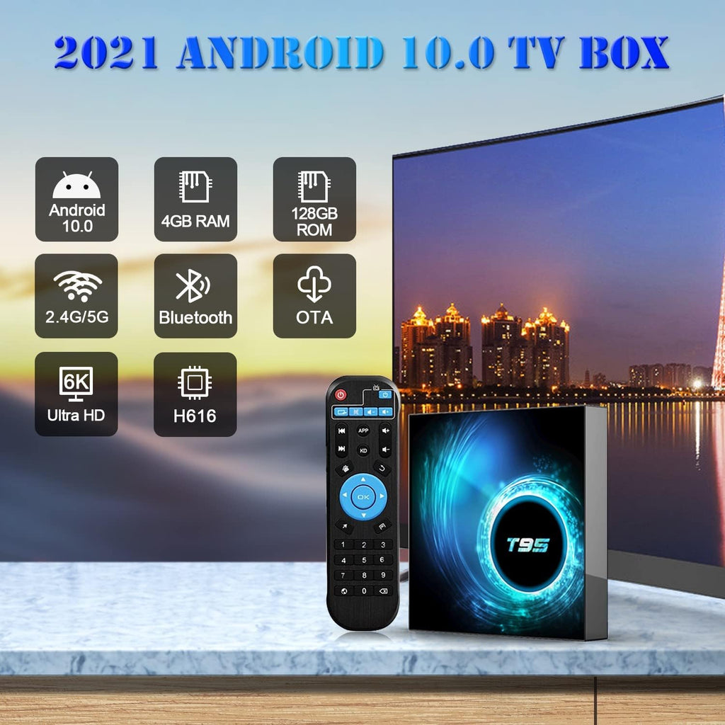 4GB RAM 128GB ROM Android TV Box Pack of 2 G497