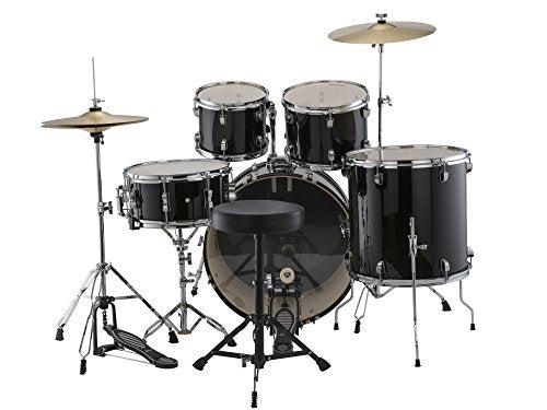5 Piece Drum Set with Hardware and Cymbals (Black) U39209