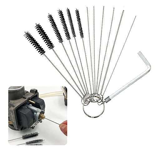 5 Nylon Brushes + 10 Cleaning Needles + 1 Throttle Wrench Carburetor Cleaner Tool Kit C1507