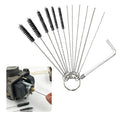 5 Nylon Brushes + 10 Cleaning Needles + 1 Throttle Wrench Carburetor Cleaner Tool Kit C1507