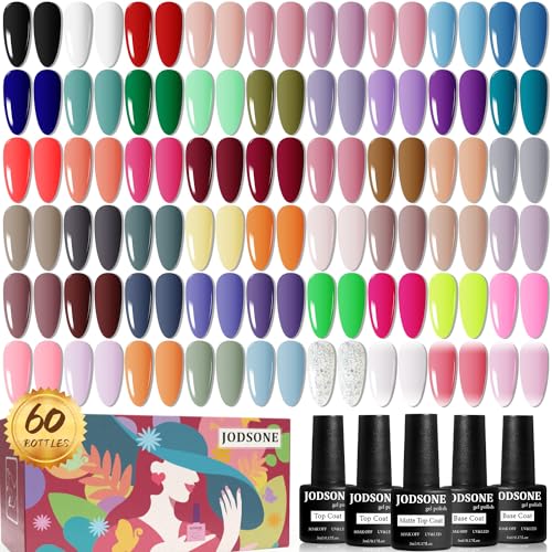 10 Colors Gel Nail Polish Kit with Mini UV LED Nail Lamp Base Coat Top Coat Set D29732