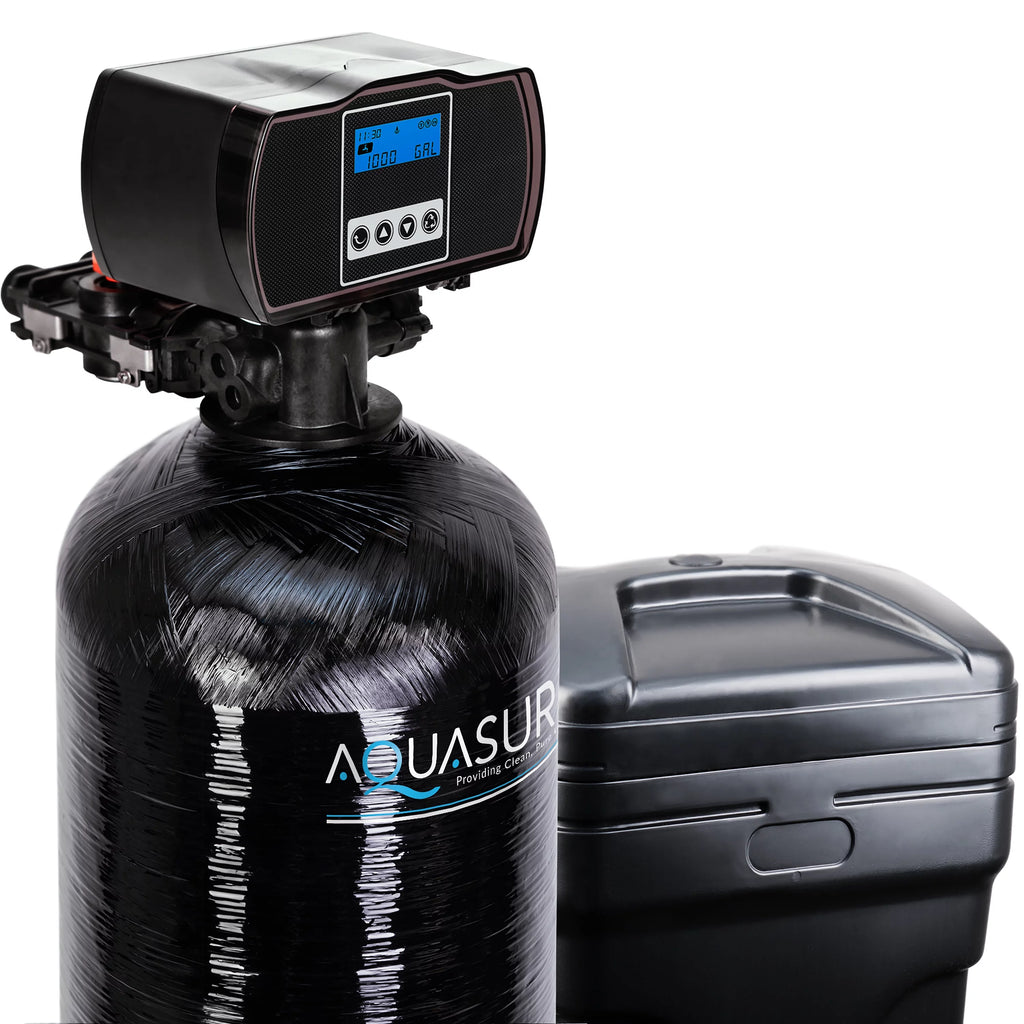 64,000 Grains Water Softener with Digital Head and Fine Mesh Resin A144326