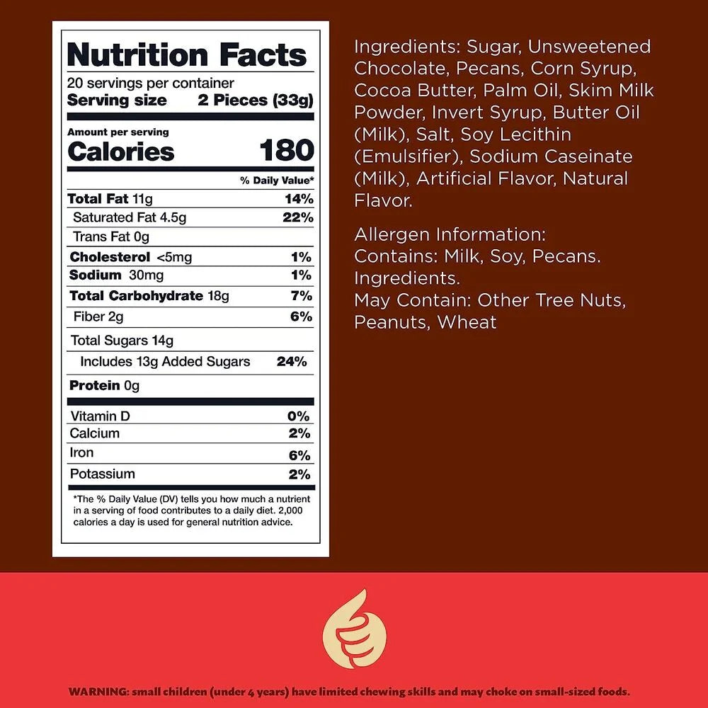 Dark Chocolate Caramel Pecan Clusters Candy, 24-Ounce Bag V228