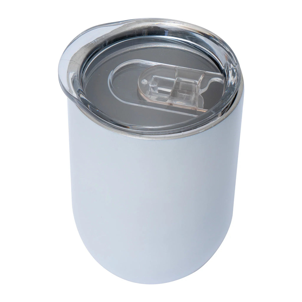 White 12oz Stainless Steel Insulated Travel Tumbler with Lid B71962