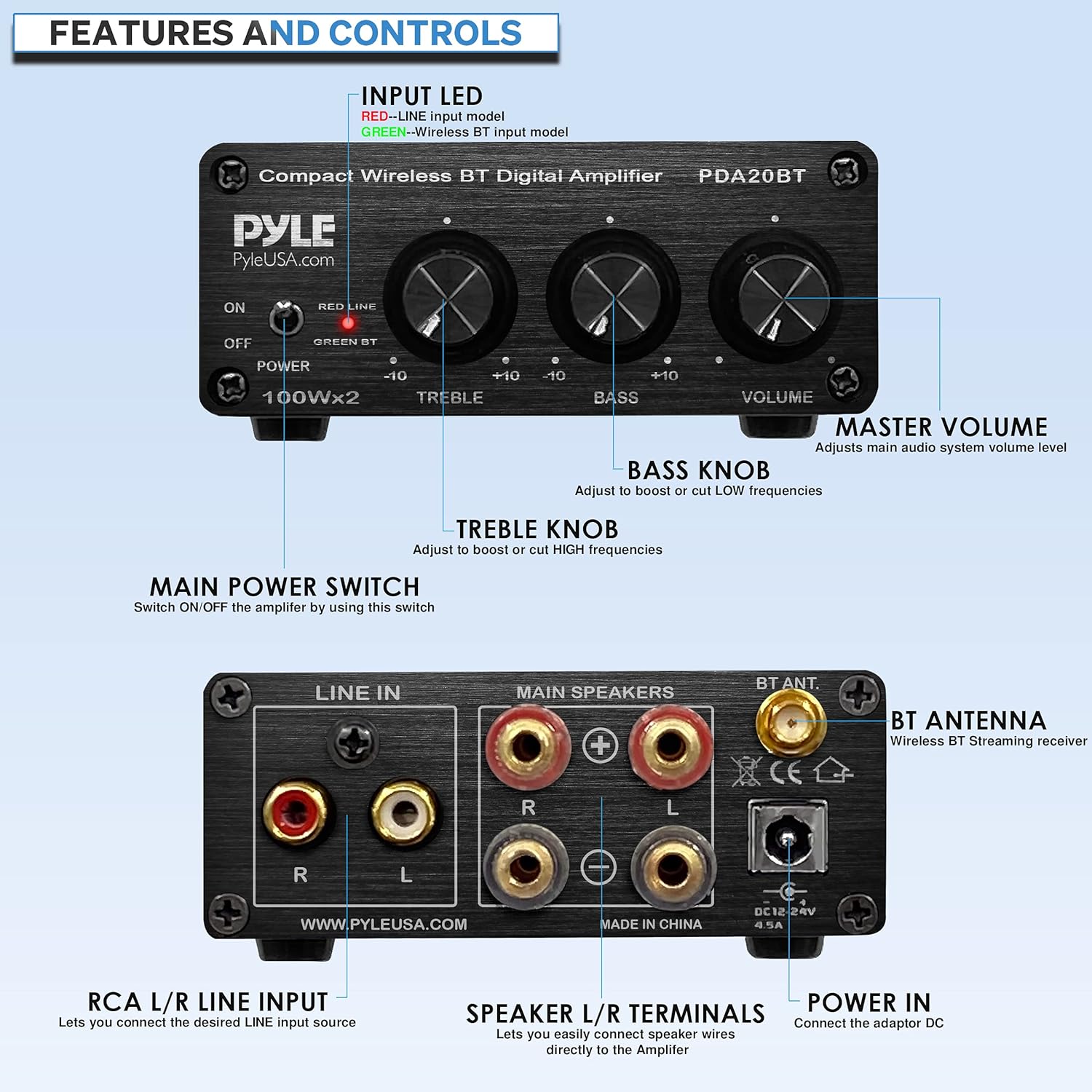 Bluetooth Mini Stereo Amplifier Z272088