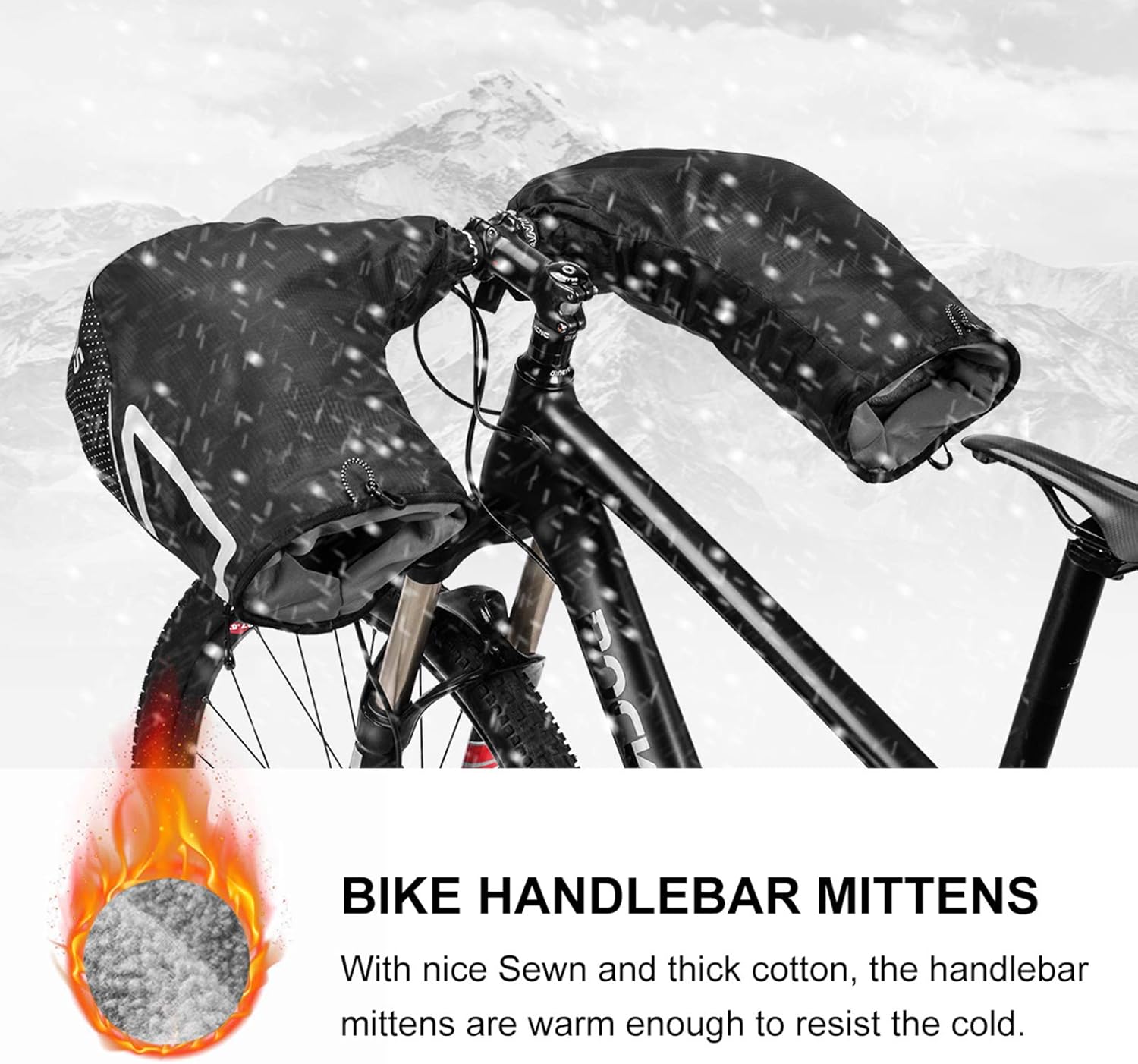 Handlebar Mittens Mountain Bike Bicycle Bar Mitts Winter Cycling Jackets H465