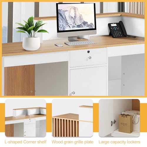 Reception Desk with Lockable Drawer & Door Cabinet B407657
