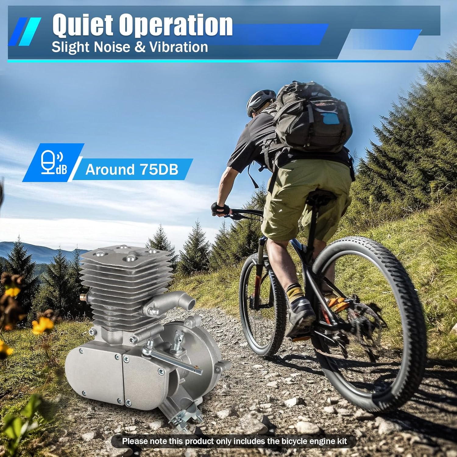 100cc 2 Stroke Motorized Bicycle Engine Kit with Air-Cooling G14221