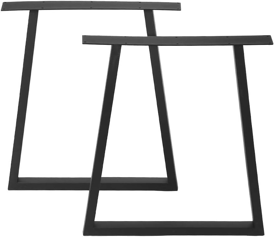 2 PCS Black Cast Iron Square Tube Table Legs X2328