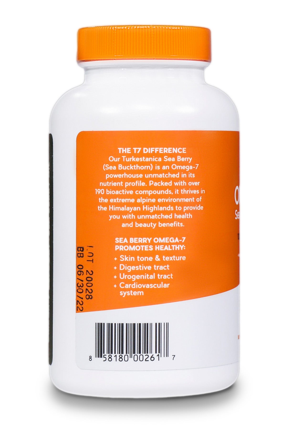 120ct Omega-7 Sea Buckthorn Softgels W758036