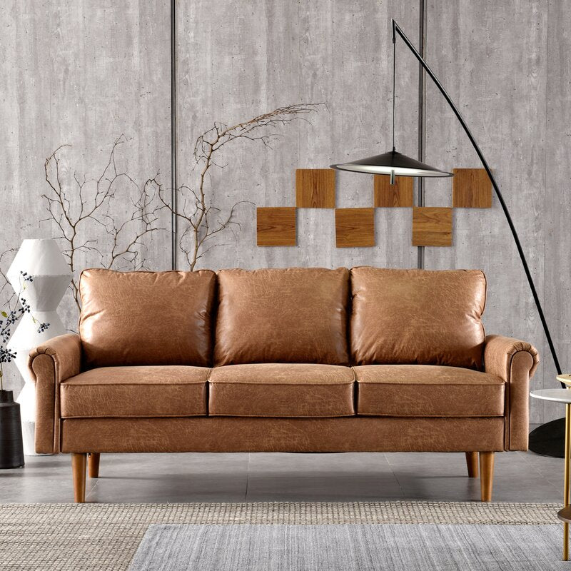 74.01" Rolled Arm Sofa W302