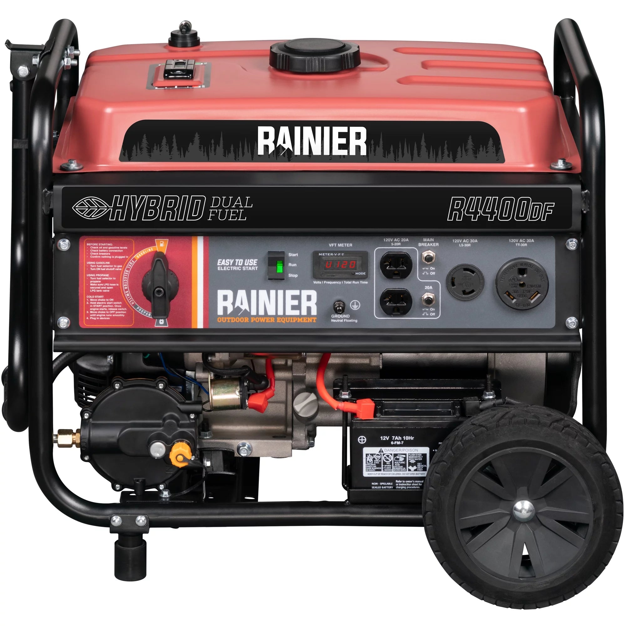 4400 Peak Watt Dual Fuel Portable Generator Y547