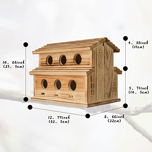 6 Hole Outdoor Hanging Bird House P2257