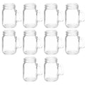 Clear Glass Mason Jar with Handle Set of 10, 4.5 oz P4260