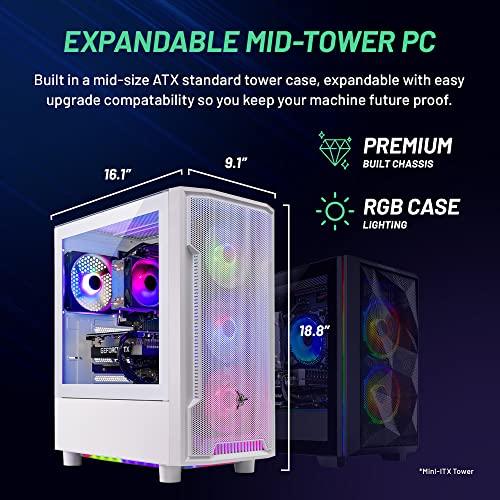 Gaming PC Desktop, Intel i5 13400F 2.5 GHz, RTX 4060 8GB, 2TB SSD, 32GB DDR5 RAM, Win 11 Home K1784