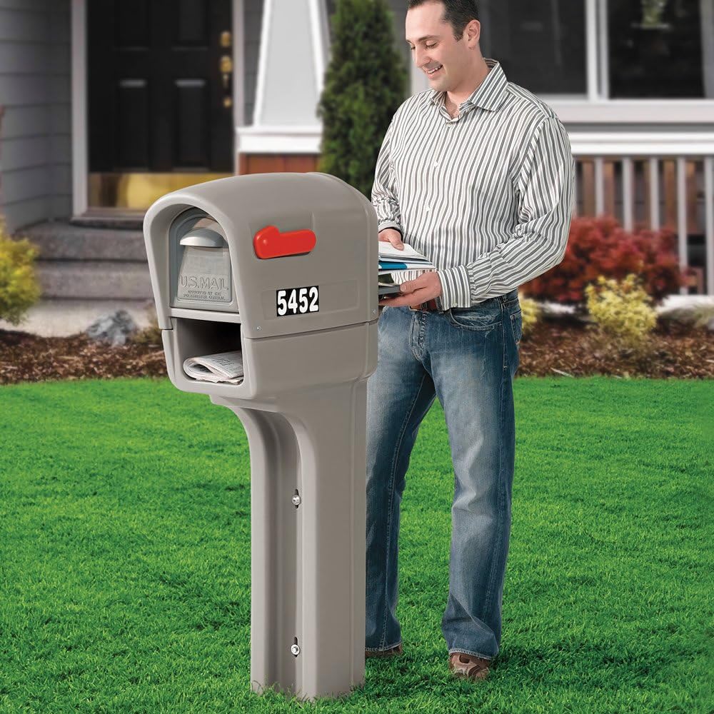 Stone Gray Mailbox H338