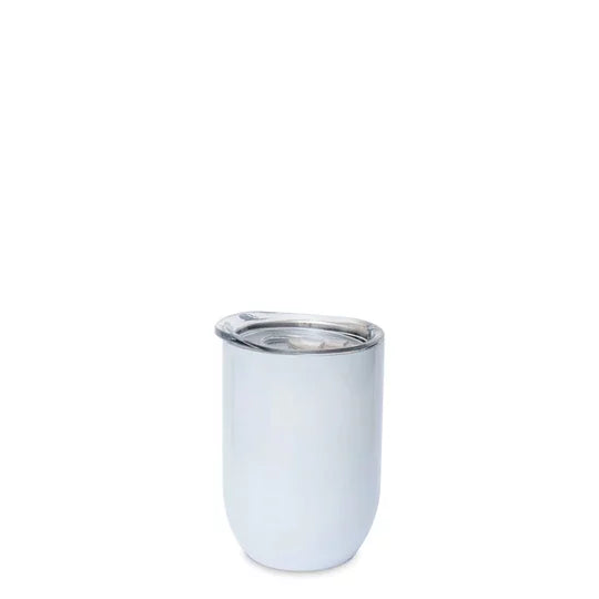 White 12oz Stainless Steel Insulated Travel Tumbler with Lid B71962
