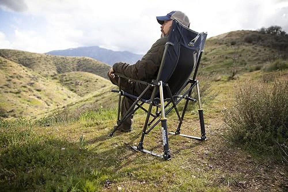 Indigo Blue Collapsible Rocking Chair U778