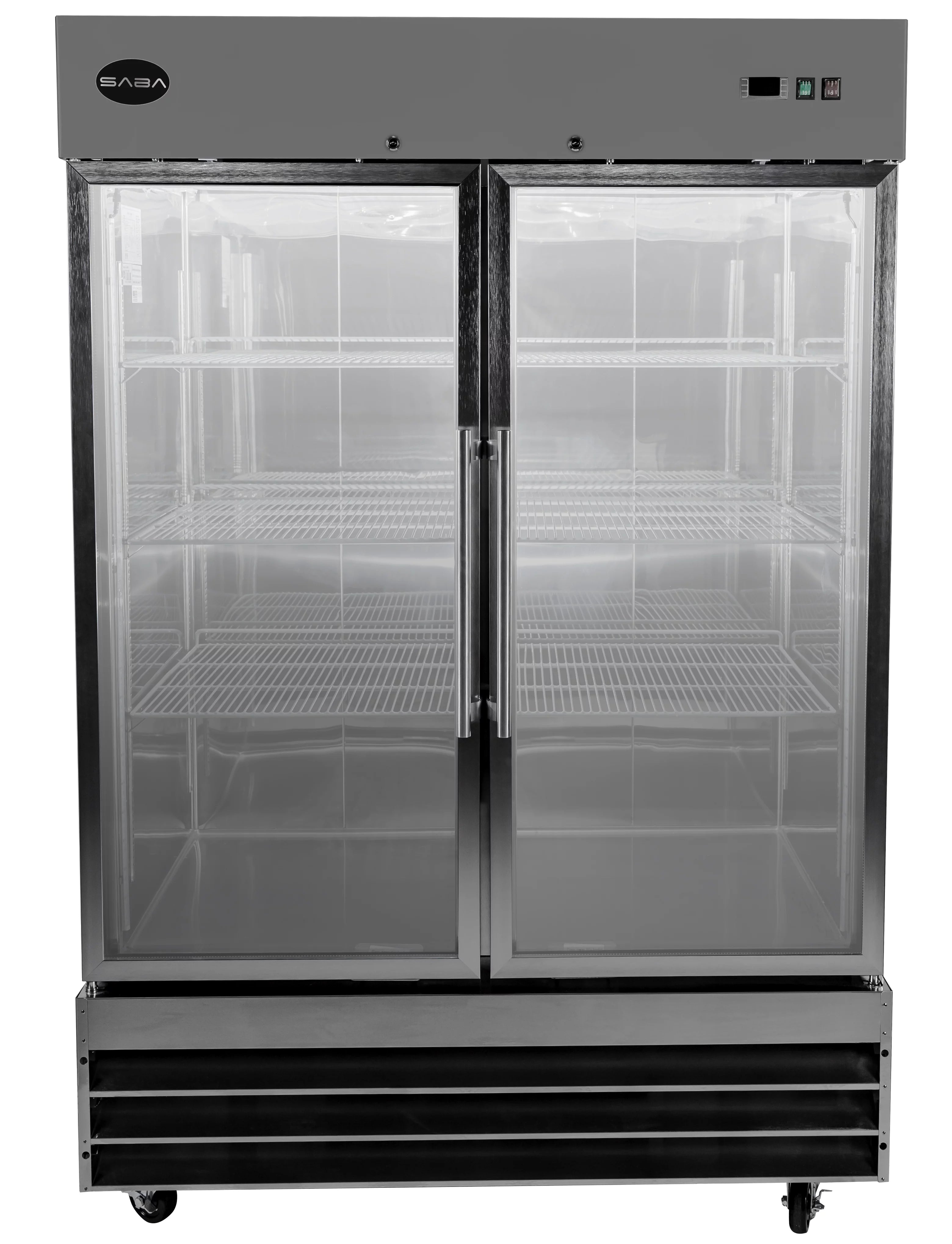 47 cu ft Stainless Steel Glass Door Reach-In Refrigerator S869