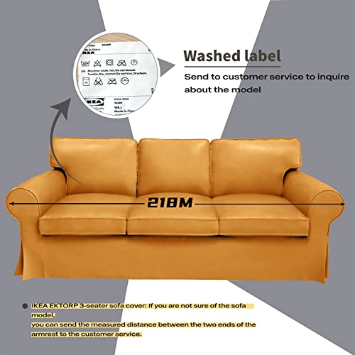 3 Seat Linen Sofa Cover W496380