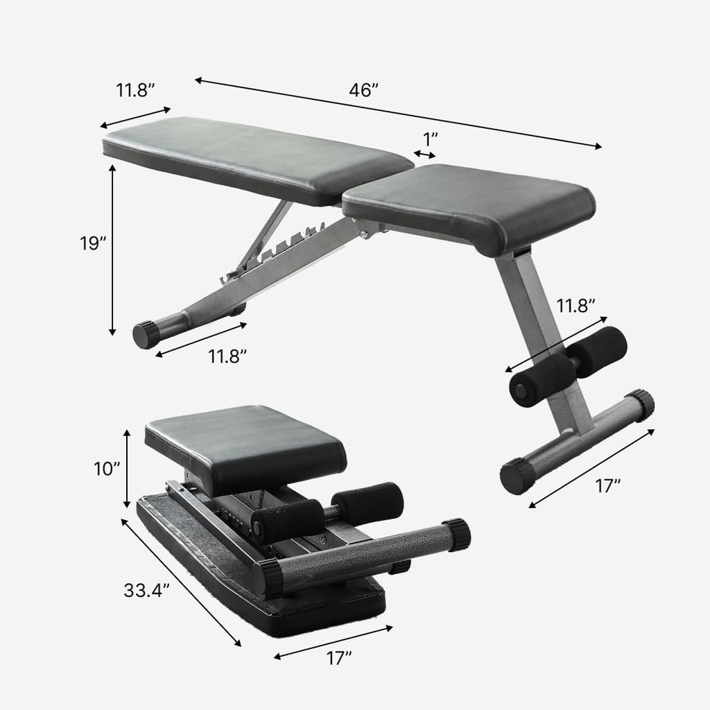 5-in-1 Adjustable Foldable Weight Bench A5650
